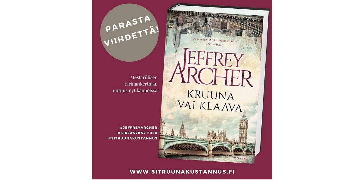 Jeffrey Archerin uutuuskirja Kruuna vai klaava on ilmestynyt!