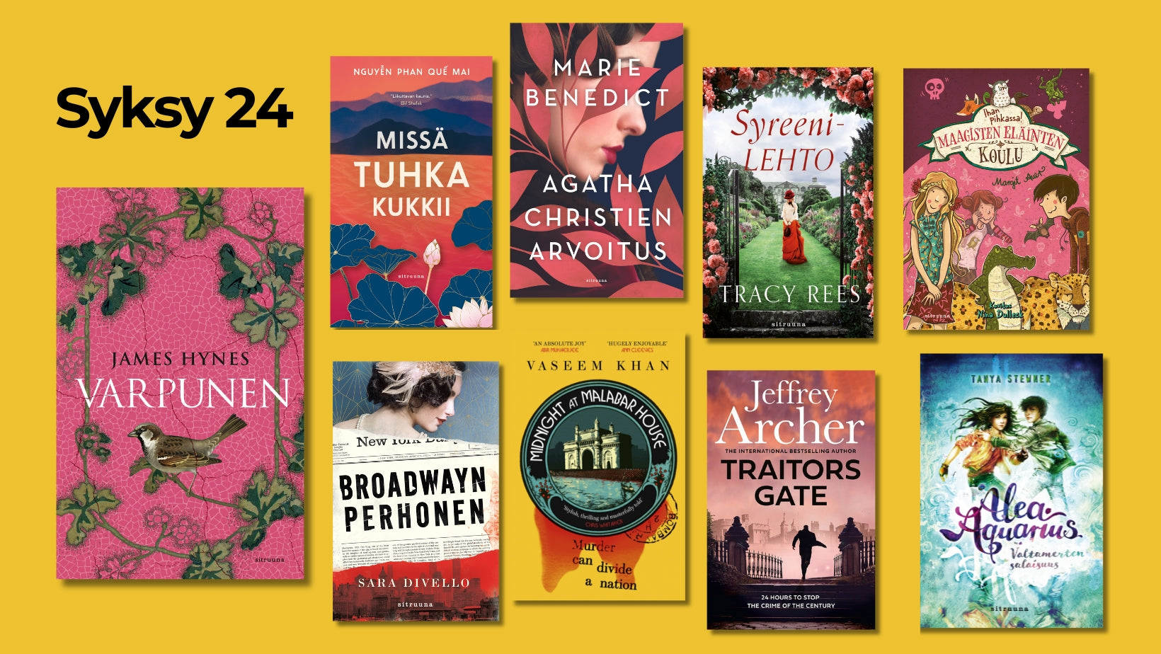 Sitruunan syksyn 2024 kirjojen kollaasikuva