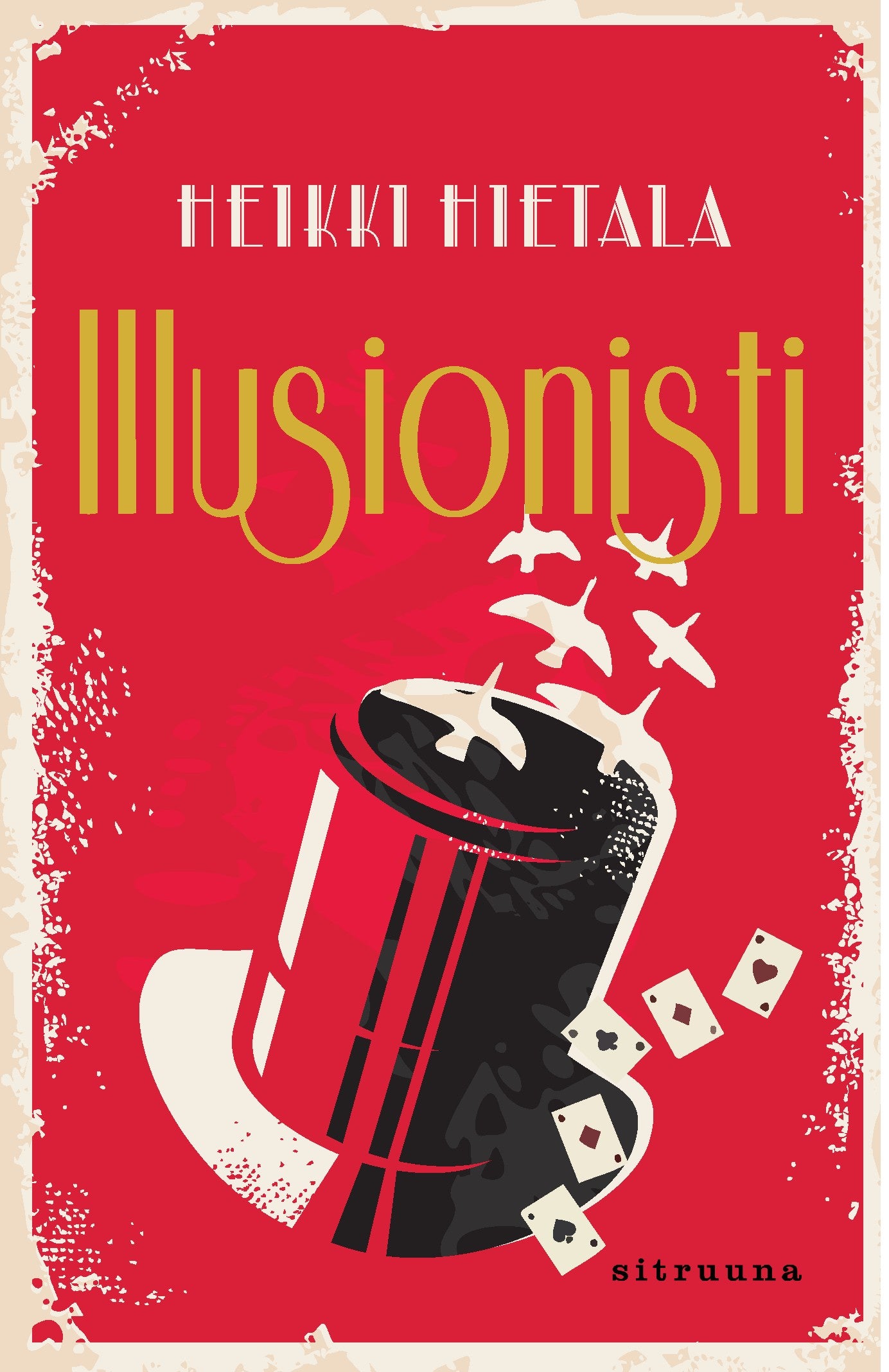 Illusionisti -kirjan kansikuva, jossa taikurinhattu