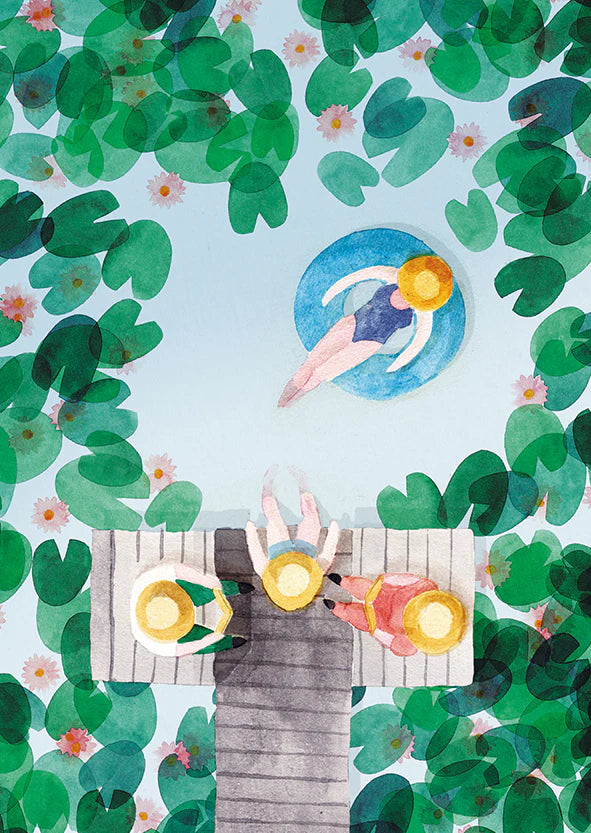 Laiturilla postikortin tuotekuva