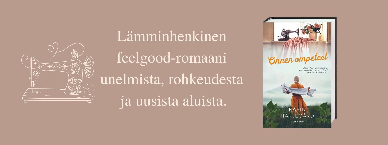 Onnen ompeleet työpöytäsivun bannerikuva